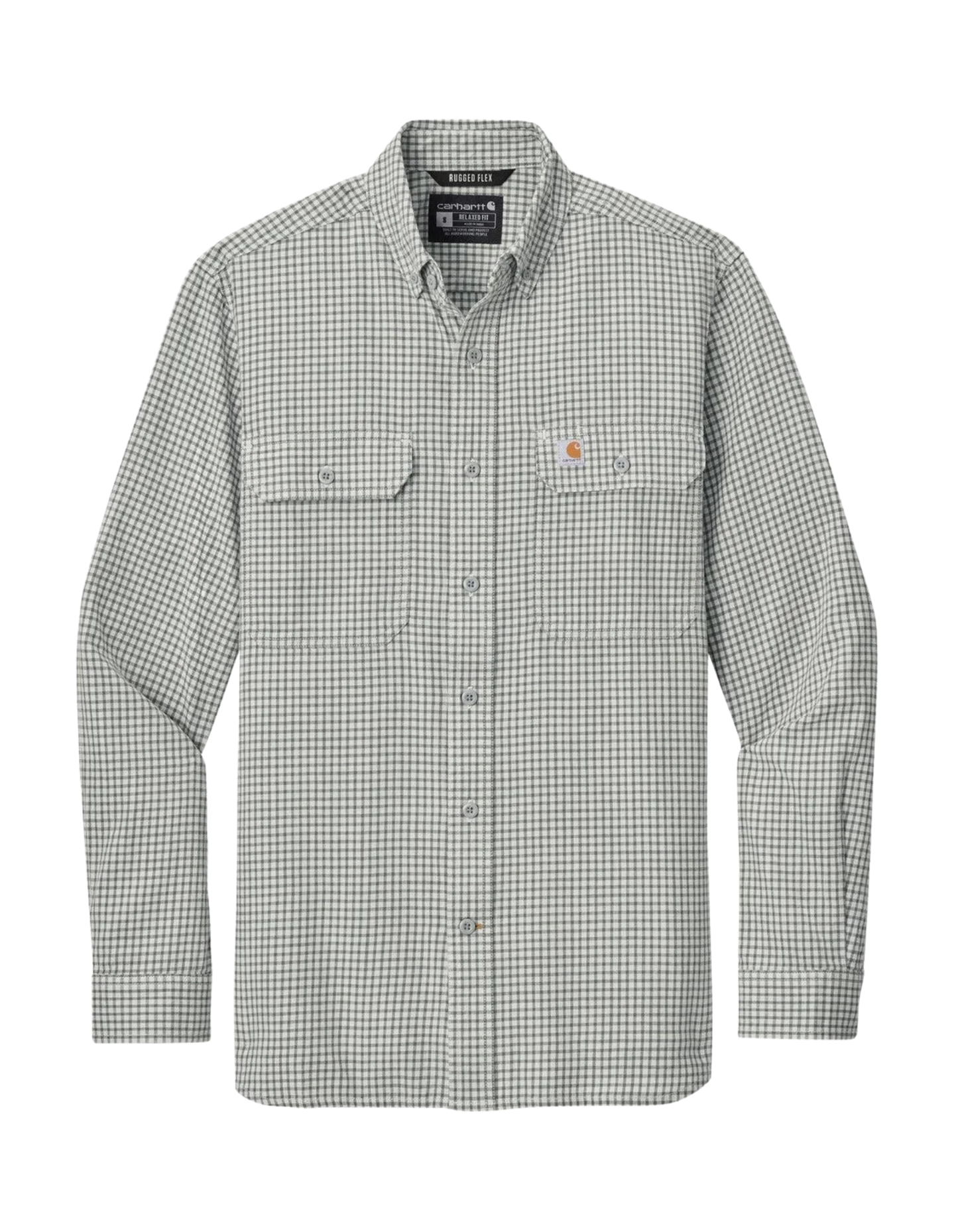 Carhartt Plaid Long Sleeve Shirt (Steel/Malt)