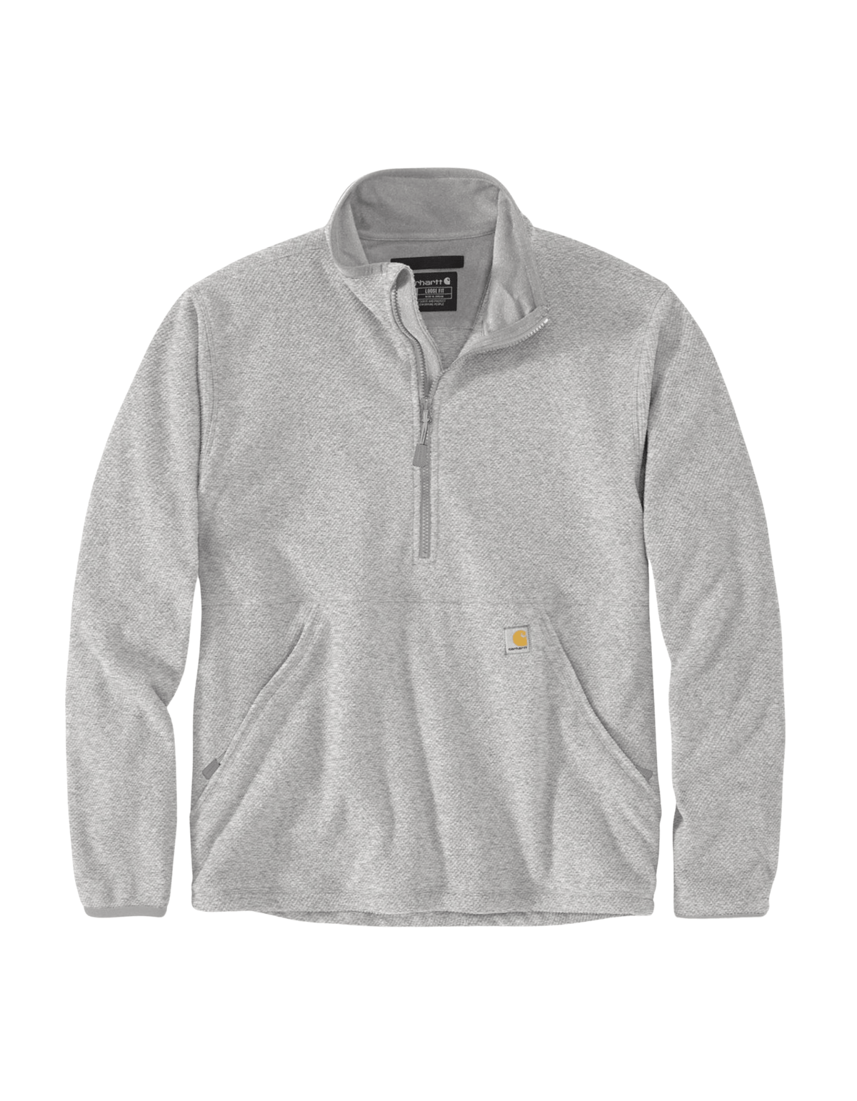 Carhartt Half Zip Fleece Pullover (Heather Grey) - City of Bulls Clothing & Apparel - 