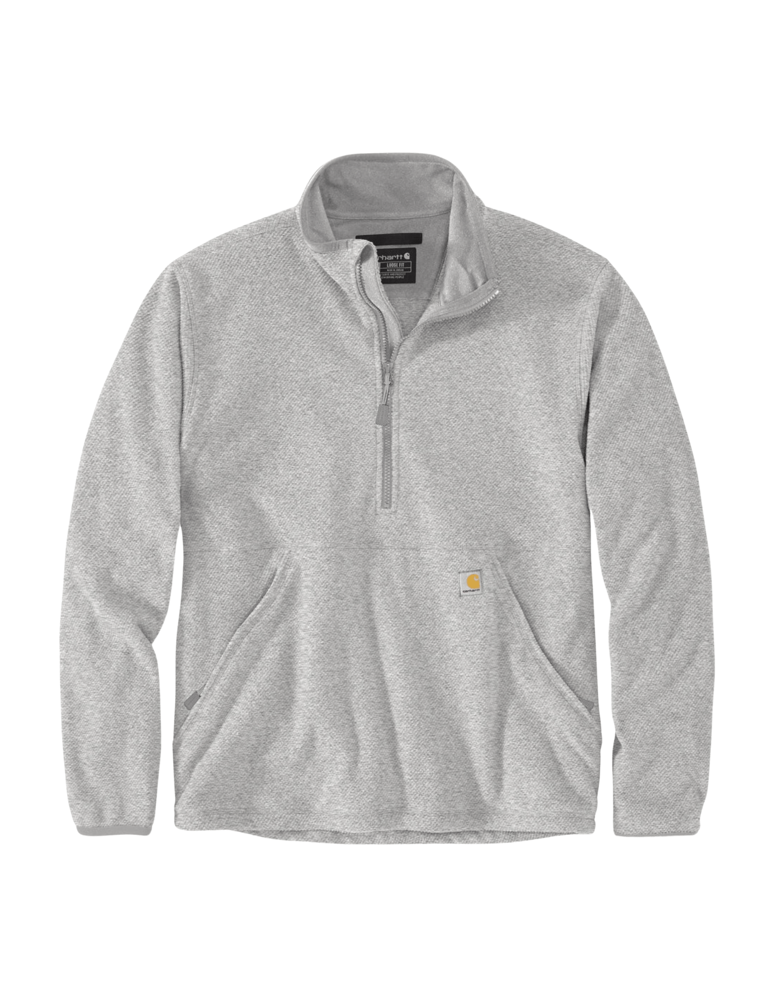 Carhartt Half Zip Fleece Pullover (Heather Grey) - City of Bulls Clothing & Apparel - 