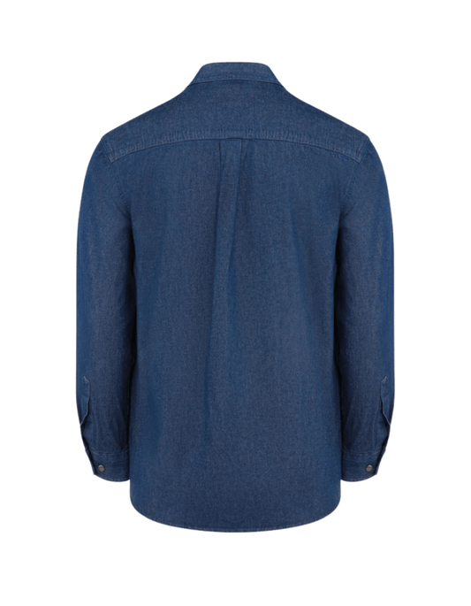 Dickies Denim Long Sleeve Work Shirt (Indigo Washed) - City of Bulls Clothing & Apparel - 